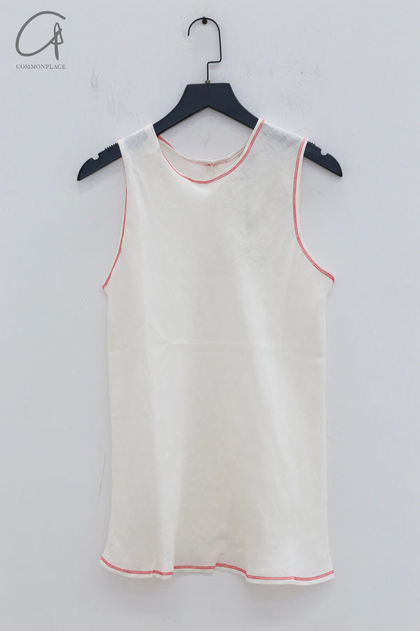 BASERANGE Linen vest BAS-TODY-SL-SU24-UNDYED